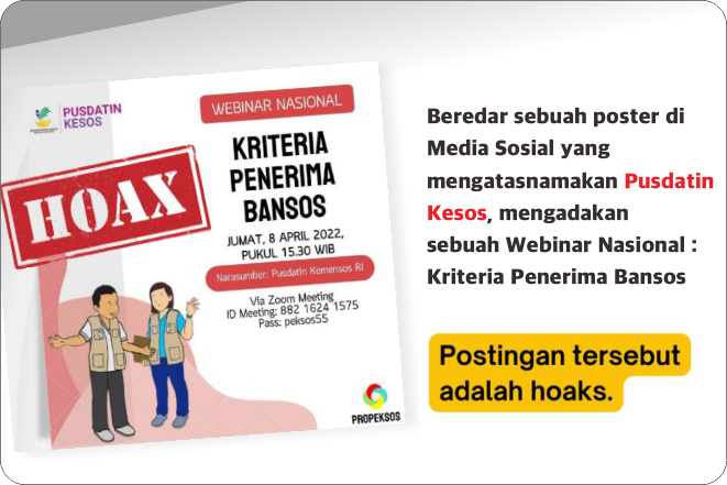 HOAX : Webinar Nasional Kriteria Penerima Bansos