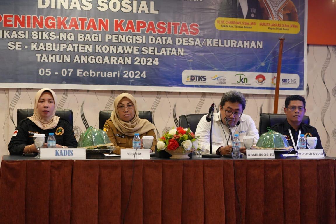 Peningkatan Kapasitas Pengisi Data Aplikasi SIKS-NG Desa/Kelurahan se-Kabupaten Konawe Selatan